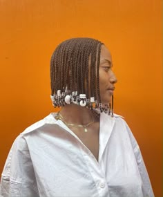 Schedule Appointment with Slayed In Braids Beaded Bob Braids, Bob Box Braids With Beads, Braid Bob With Beads, Braided Bob With Beads, Bob Cornrow Braids, Short Protective Styles Braids, Bob Braids With Beads, Braids Bob With Beads, Layered Cornrows