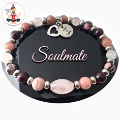 Soulmate Attract Love Energy Healing Crystal Reiki Gemstone Bracelet Spiritual Bracelets For Valentine's Day, Adjustable Rose Quartz Jewelry For Valentine's Day, Rose Quartz Beaded Bracelets For Valentine's Day, Adjustable Natural Stone Bracelets For Valentine's Day, Valentine's Day Adjustable Bracelets With Natural Stones, Spiritual Gemstone Beads Jewelry For Valentine's Day, Pink Spiritual Bracelets For Valentine's Day, Adjustable Gemstone Beads Jewelry For Valentine's Day, Valentine's Day Spiritual Jewelry With Natural Stones