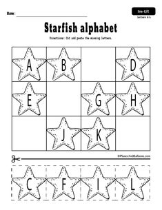 the starfish alphabet worksheet