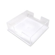 an empty plastic container on a white background