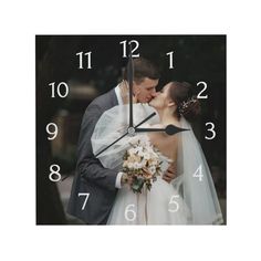 PRICES MAY VARY. 【Personalised Photo Clock】Click the " customize now " button to design your own personalized wall clock. Click “browse” button to add any photo you want. Adjust your photo to a proper place. Finally, you can get a special wall clock. Personalise your favourite photo on the clock, such as the photo of the couple, the photo of your family, the photo of your pet, the photo of your baby, etc. Every time you see the time, you can remember the happy moments recorded by the photos. 【Hi Clock Themed Wedding, Picture Clock, Square Clock, Photo Wall Clocks, Day Fits, Personalized Wall Clock, Photo Clock, Square Clocks, Gift For Anniversary