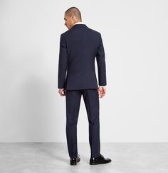 Midnight Blue Tuxedo | The Black Tux Winter Formal Fitted Pantsuit, Fitted Winter Formal Pantsuit, Navy Notch Lapel Workwear Sets, Formal Winter Pantsuit With Suit Collar, Navy Notch Lapel Sets For Workwear, Tailored Wool Suits For Party, Fitted Wool Suits For Party, Fitted Wool Suit For Party, Tailored Formal Winter Sets