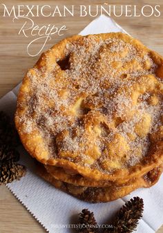 an image of mexican bunnules recipe with pine cones