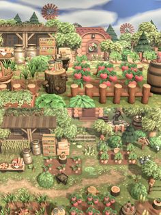 an image of a farm with lots of plants and animals