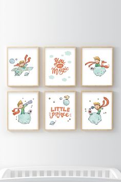 Little Prince Nursery Decoration Prince Nursery, Prince Poster, Nursery Frames, Nursery Room Design, Nursery Poster, Playroom Wall Art, Children's Bedroom