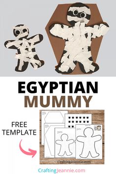 Egyptian Mummy Craft Egyptian Crafts For Preschoolers, Egyptian Activities For Preschool, Egypt Crafts For Preschool, Egypt Activities For Preschool, Mummy Activities For Kids, Africa Crafts For Toddlers, Egypt Projects For Kids, Ancient Egypt Preschool Activities, Egypt For Preschoolers