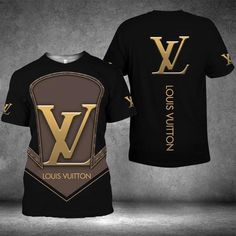 Louis Vuitton Black Brown Luxury Brand Premium T-Shirt Outfit For Men Women Outfit Trending 2023 Check more at https://thanvan.com/product/louis-vuitton-black-brown-luxury-brand-premium-t-shirt-outfit-for-men-women-outfit-trending-2023/ Black Polo Shirt