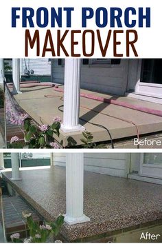 front porch makeover before and after