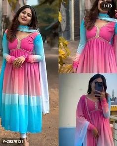 💙💖Attractive Georgette Gown for Women With Dupatta💖💙 🎇🎇For orders kindly message me.🎇🎇 ,#women #shopping #gowns #festivewear #party #georgette #suit #occasion #sell #new #buy #take Georgette Kurta, Georgette Gown, Dress Patterns Diy, Wedding Gown Brand, Gown For Women, Prom Ball Gown, Kids Frocks, Designer Blouse Patterns, Wedding Gowns Vintage