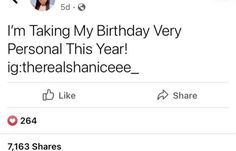 the tweet is being used to describe someone's birthday wish for her