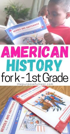 the american history for k - 1st grade with pictures of children reading books