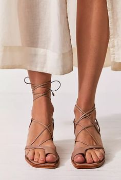 Sandals | Free People UK Wrap Sandals Outfit, Free People Style, Platform Wedge Heels, Heels & Wedges, Ankle Strap Heels