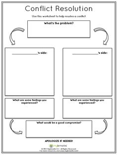 the conflict between two people is shown in this worksheet, which includes an image of