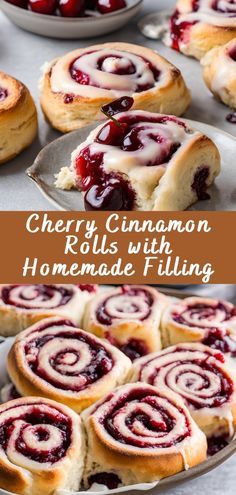 cherry cinnamon rolls with homemade filling