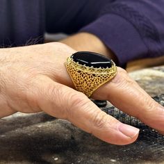 Silver Onyx Signet Ring, Large Gold Men Onyx Ring, Men Handmade Ring , Man Black Stone Ring, Ottoman Jewelry , 925k Sterling Silver Ring 925 Solid Sterling Silver, Handmade All Rings Are Handmade. All Sizes Availabes Just Tell me the size you need. Send me a message for your questions I would be pleased to answer . Weight: 25 Gram Material : Silver It is delivered to the cargo within 1 day and delivered to you in a short time. Ottoman Jewelry, Onyx Ring Men, Emerald Stone Rings, Onyx Signet Ring, Black Stone Ring, Ring Man, Malachite Rings, Man Black, Engraved Wedding