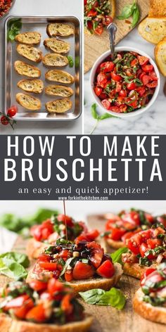 how to make bruscheta an easy and quick appetizer