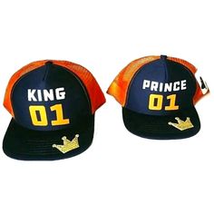 New Father & Son Trucker Hats/Baseball Caps *King & Prince* Collectable! Quality: New With Tag! Review Pictures For Details They Also Serve As Part Of The Description. Style: Trucker Caps. Collectable! Mesh Back. Flat Bill. Snapback Closure. Gold Crown On Bib. King & Prince Emblem/Logo On Front Of Each Cap. Colors: Multicolored, As Pictured. *Colors May Appear Slightly Different In Person Due To Computer Monitor/Resolution Settings. Pictures Included With & Without Flash For Review. Materials: Blend Cap. Mesh Back. Size: Adjustable Snapback. New Father, Hats Baseball Caps, Hats Baseball, New Fathers, Father Son, Gold Crown, Emblem Logo, Father And Son, Baseball Caps