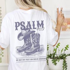 Perfect gift for someone who loves Jesus and trendy clothes. Western Christian Shirt Psalm Tshirt Comfort Colors Religious Shirt Jesus Shirt Comfort Colors Christian Gift Shirt Faith Tee Bible Verse T LOVE IT GUARANTEE WE ARE 100% COMMITTED TO MAKING YOU HAPPY, IF YOU'RE NOT ABSOLUTELY IN LOVE WITH YOUR SHIRT, JUST LET US KNOW AND WE WILL REFUND YOUR ORDER RIGHT AWAY! ✨UNISEX COMFORT COLORS C1717 SHORT SLEEVE TEE✨ ➡️Features: * VINTAGE LOOK (garment dyed) * UPSCALE LOOK & FEEL (double needle sew Cute Western Tees, Western Christian Shirts, Jesus Shirts Christian Clothing, Womens Conference, Western Tee, Faith Tees, Jesus Shirt, Christian Tees, Christian Shirt