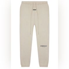 Men Essential Pants Beige Tapered Leg Bottoms For Streetwear, Casual Neutral Pants With Straight Hem, Fear Of God Pants, Essential Pants, Grey Sweatpants, Fear Of God, Mens Joggers, Pants Men, Pants Color