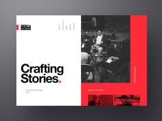 the front and back cover of crafting stories magazine, featuring an image of people working in