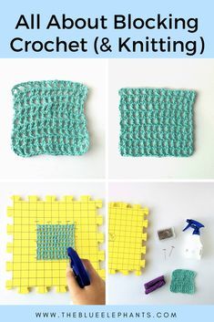 crochet and knitting project with instructions for all about blocking crochet & knitting