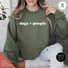 Introducing our sweatshirt with dogs greater people Dog Mom Shirt, the perfect Gift For Dog Lovers, this  Dogs Over People Tee is a Funny Dog Mom Sweatshirt for the Fur Mama in your life. A simple and stylish crewneck sweater that will inspire laughs for all dog lovers!  Ideal for any situation, a unisex heavy blend crewneck sweatshirt is pure comfort. These garments are made from polyester and cotton. This combination helps designs come out looking fresh and beautiful. The collar is ribbed knit, so it retains its shape even after washing. There are no itchy side seams on these sweaters.  .: Made with a medium-heavy fabric blend of 50% cotton and 50% polyester (8.0 oz/yd² (271.25 g/m this sweatshirt feels cozy and is the perfect choice for those colder months. .: The classic fit along with Sarcastic Christmas, Mama Crewneck, Mama Sweater, Fur Mama, Dog Mom Shirt, Mama Shirts, Dog Parents, Dog Mama, Sweatshirts And Hoodies