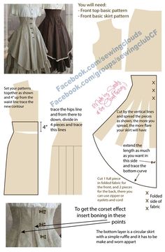 the instructions for how to make a dress