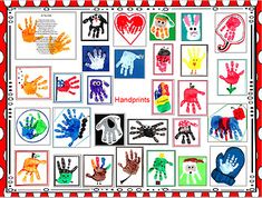 handprints are displayed on a red and white background