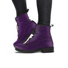 Purple vegan leather combat boots | Etsy High Ankle Faux Leather Combat Boots For Streetwear, High Ankle Lace-up Boots For Streetwear In Faux Leather, High Ankle Lace-up Faux Leather Boots For Streetwear, Trendy Fitted Combat Boots For Winter, Fall Streetwear Boots In Polyurethane, Trendy Faux Leather Lace-up Boots For Streetwear, Streetwear Ankle Combat Boots In Faux Leather, Faux Leather Ankle Lace-up Boots For Streetwear, Faux Leather Ankle Combat Boots For Streetwear