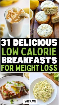 These 31 easy-to-make low calories breakfast recipes. Each of these low calories breakfast ideas are under 200 calories per serving! #lowcaloriebreakfast #healthybreakfast Healthy Breakfast Recipes With Calories, Low Calorie Breakfast Eggs, Keto Breakfast Low Calorie, Cheap Low Calorie Breakfast, Low Calorie Recipes Breakfast Easy, Low Calorie Breakfast To Go, 100 Calorie Breakfast Ideas, Healthy Breakfast Under 300 Cal, Simple Low Cal Breakfast