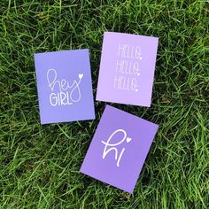 Purple Hello Just Because Greeting Card Set of 3 Cards to Say Hi, Gift for Friends, Care Package Cards - Etsy Canada Animal Puns, Pun Card, Hello Cards, This Little Piggy, Greeting Card Set, Happy Mail