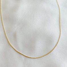 LE sensor necklace Holly Chain Necklace 18” Classic Ball Chain Necklace As Gift, Everyday Gold Ball Chain Necklace, Ball Chain Link Necklace For Gifts, Minimalist Yellow Gold Chain Necklace With Ball Chain, Minimalist Yellow Gold Ball Chain Necklace, Gift Ball Chain Link Necklace, Everyday Minimalist Ball Chain Necklace, 14k Gold Filled Ball Chain Necklace As Gift, 14k Gold-filled Ball Chain Necklace