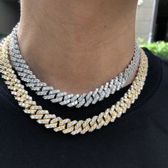 Lavishluxxshop Expensive Necklaces, Bling Choker, Silver Cuban Chain, Ice Necklace, Cuban Necklace, Women Choker Necklace, Cuban Chain Necklace, Cuban Link Chain Necklaces