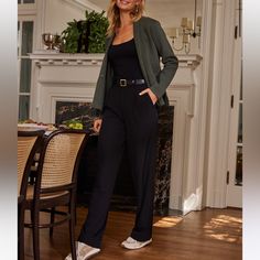 Comfy Material But Still A Classy Look. Fake Back Pockets. Women Trousers Design, Rehearsal Dinner Outfits, Tie Waist Pants, Trouser Design, Sailor Fashion, Sea Urchin, Trouser Style, Jumpsuit Trousers, Casual Work Outfits