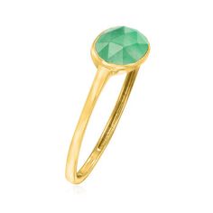 Ross-Simons - 1.00 Carat Emerald Ring in 14kt Yellow Gold. Size 10. The deep, lush color of emeralds is unmatched! This is evident in this simple yet sophisticated 14kt yellow gold ring. Here, a horizontally set 1.00 carat oval rose-cut emerald is the star of the show. 1/4" wide. Emerald ring. Emerald birthstones are the perfect gift for May birthdays. May Birthdays, Emerald Birthstone, May Birthday, Ring Emerald, Yellow Gold Ring, Emerald Ring, Buy 1, Rose Cut, The Star