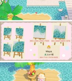 an animal crossing game is shown in two different screens