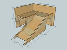 the plans for an entertainment center with stairs