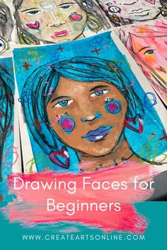 Learn how to draw basic faces with Nicole Austin on Create Arts Online Drawing Faces For Beginners, Draw Faces, Drawing Faces, The Skin, Face Drawing