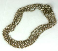 Miriam Haskell Elaborate Multi Strand Necklace For Sale at 1stdibs Evening Multi-strand Pearl Necklace, Vintage Multi-strand Pearl Necklace For Formal Occasions, Elegant Multi-strand Pearl Necklace With Faceted Beads, Formal Multi-strand Beaded Pearl Necklace, Multi-strand Pearl Necklace For Formal Occasions, Formal Costume Multi-strand Pearl Necklace, Miriam Haskell, Multi Strand Necklace, Strand Necklace