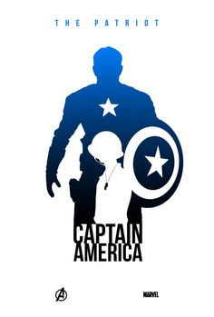 captain america movie poster with the silhouette of two people