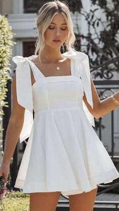 Mini Robes, Looks Street Style, Looks Chic, Babydoll Dress, Outfits Casuales, Square Neckline, Pretty Dresses