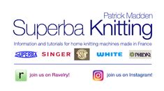 an ad for knitting with the words superna knitting on it