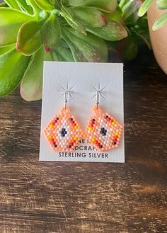 Navajo Made Multi Stone Sterling Silver Beaded Dangle Earrings. It measures just under 1 1/4 inches long and just over 3/4 of an inch wide. Thank you for checking out my store, if you have any questions please contact me!! Exported By ExportYourStore :) SKU:40146128830549_E168* Southwestern Dangle Beaded Earrings As Gift, Southwestern Style Beaded Earrings With Ear Wire As Gift, Southwestern Style Beaded Earrings As Gift, Southwestern Style Beaded Earrings For Gift, Southwestern Beaded Earrings As Gift, Southwestern Dangle Beaded Earrings For Gifts, Native American Beaded Earrings Pattern, Beadcraft Ideas, Navajo Earrings Beaded