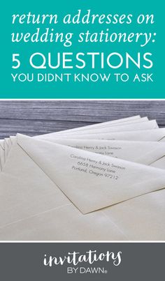 five envelopes with the words, 5 questions you didn't know to ask