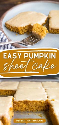 This pumpkin sheet cake recipe is the fall dessert of your dreams! It's easy to make in one bowl. Topped with the best pumpkin spice frosting, this quarter sheet cake is an amazing Thanksgiving sweet treat! Easy Pumpkin Sheet Cake, Pumpkin Sheet Cake Recipes, Pumpkin Sheet Cake With Cream Cheese, Cake With Brown Butter Frosting, Pumkin Cake, Quarter Sheet Cake, Polish Baking