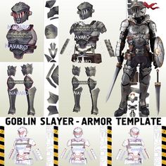 an image of armor templates for the game