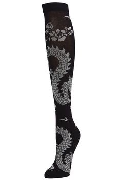 Natori Dragon Knee High Socks, Women's, Red, Cotton. Cozy knee high socks for your every day featuring the iconic Natori dragon. Breathable cotton blend lends well to layering. 72% cotton, 16%polyester, 2% rubber. Recommended care: hand wash, air dry  Imported. Wool Leggings, Josie Natori, Mesh Laundry Bags, Dragon Pattern, High Knees, Designer Lingerie, Knee High Socks, Heritage Brands, Rhubarb