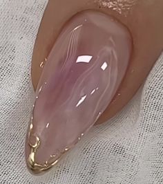 Elegant Acrylic Nails Almond, Pretty Elegant Nails, Cute Simple Almond Nails, Paznokcie Hello Kitty, Kutek Disney, Girly Acrylic, Nail Looks, Nails Formal