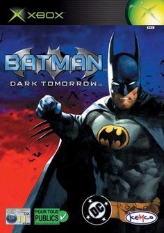 batman dark tomorrow on the cover of an electronic video game, which is being played by playstation