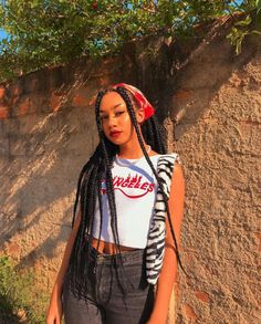 Bandana Girl, Doc Martens Outfit, Bandana Hairstyles, Braided Hairstyles For Black Women, Braided Headband, Box Braids Hairstyles, Braids Hairstyles, Girl Hair, Afro Hairstyles